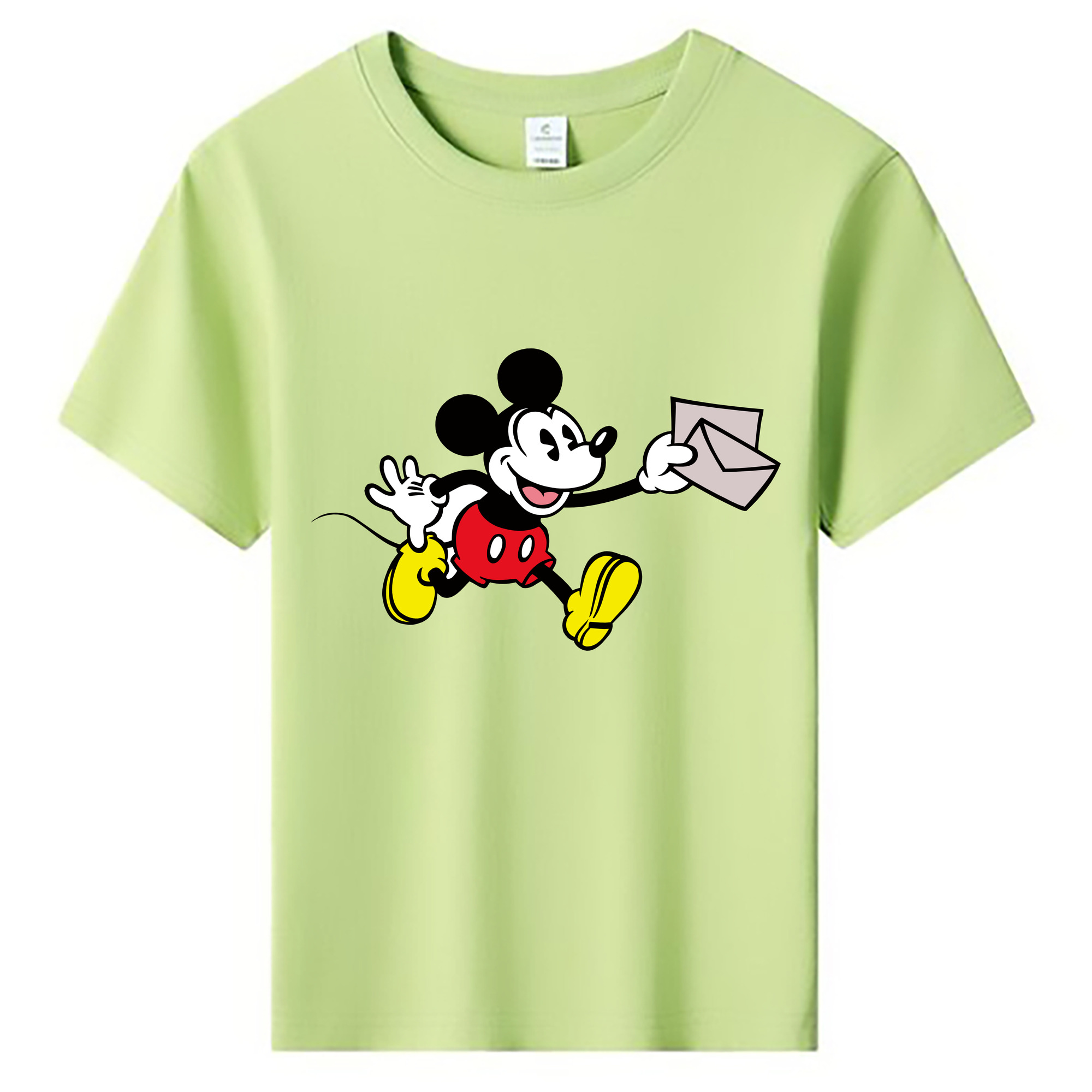 ミッキーマウス Mickey Mouse 綿100％キッズTシャツ（フロントプリント）